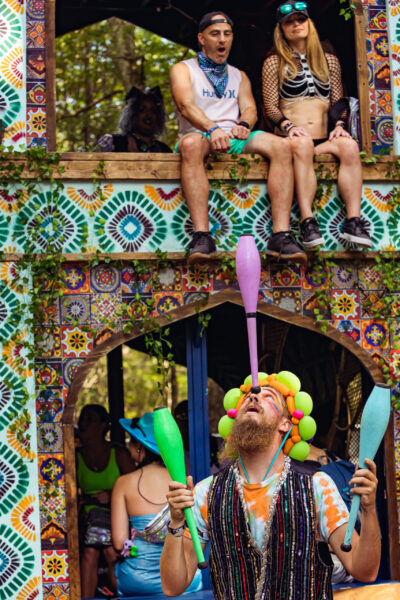 Elements Festival 2022 Elements Festival Juggler at music festival art