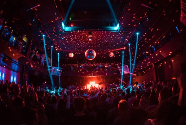 1015 Folsom Disco ball lights crowd stage
