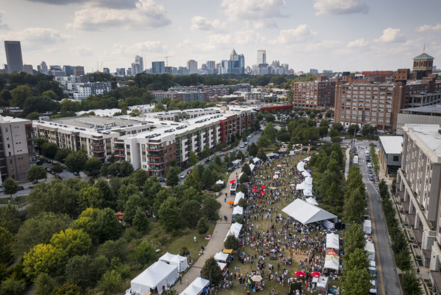 Atlanta Food and Wine Festival Street food crowd