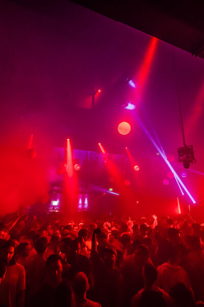 Club Red Blue Lights smoke music club crowd